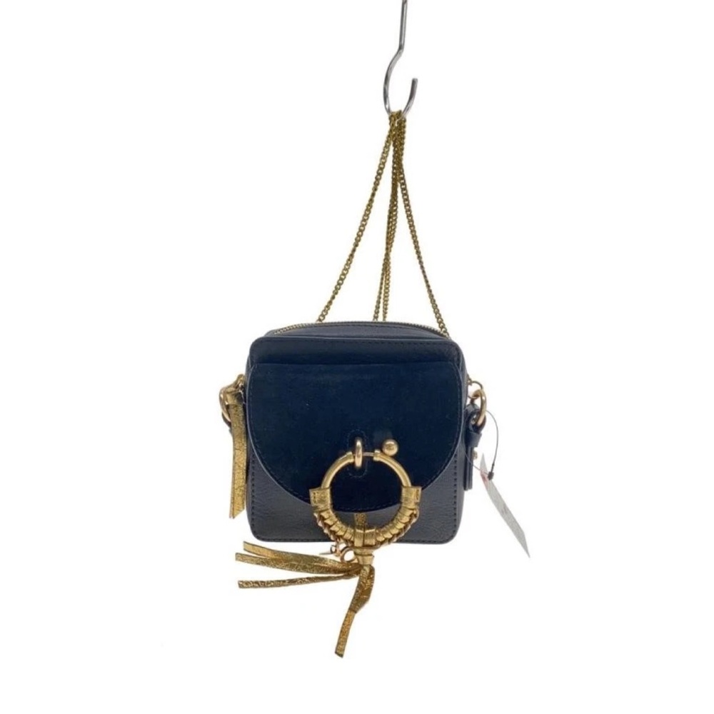 See By Chloe Dark Blue and Gold Shoulder Bag